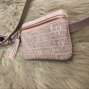 Steve Madden blush waist belt bag pouch